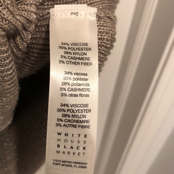 WHBM Cable-Front Cowlneck Pullover Sweater Large - Picture 6 of 11